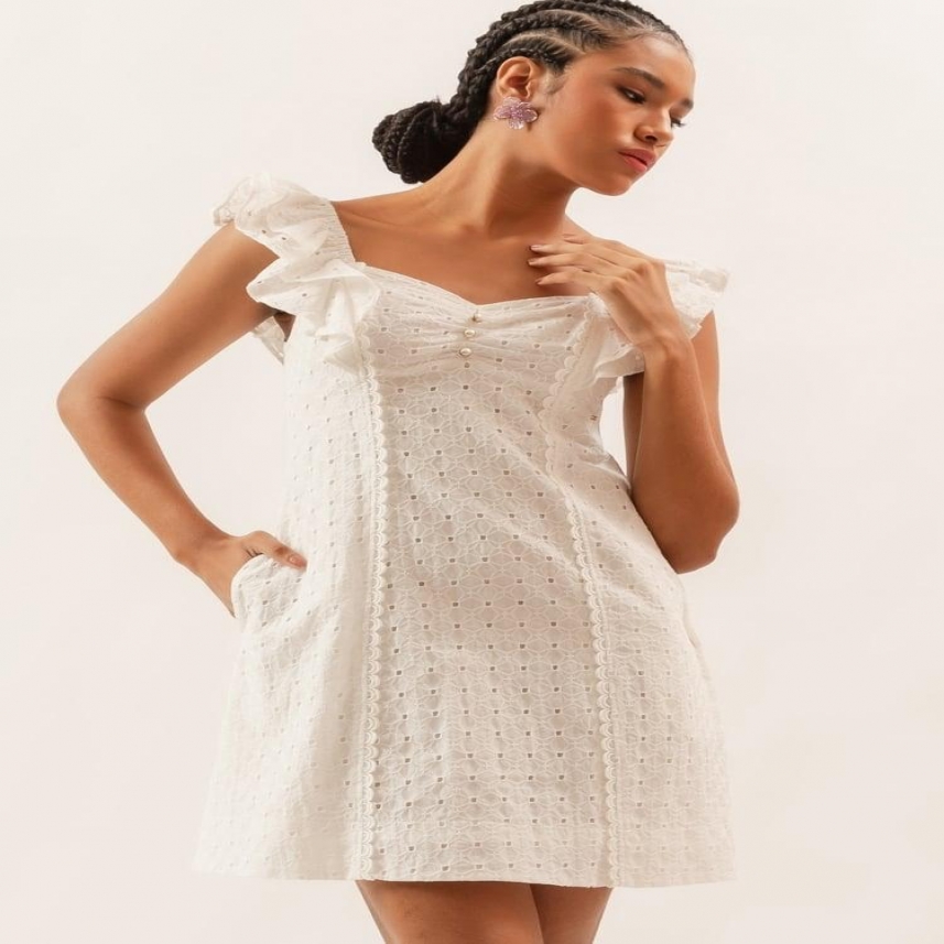 VESTIDO CURTO LASIE MODO PREGUIÇA TAM P REF. 082717011001