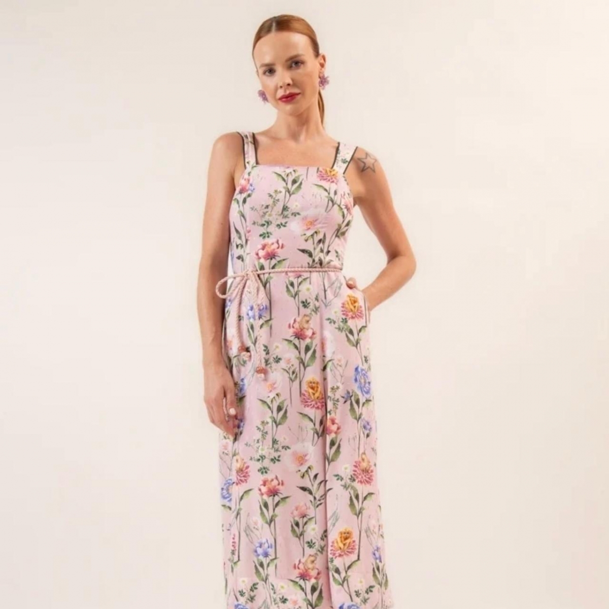 VESTIDO MIDI PLENITUDE C CORDÃO M REF. 082742006102