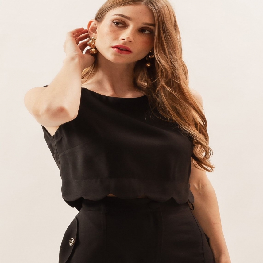 BLUSA CASA DA VO 1 G PRETA REF. 040526000203