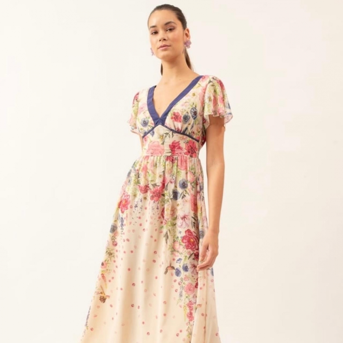 VESTIDO LONGO C DECOTIX RENDEU AMOR G REF. 082736004603