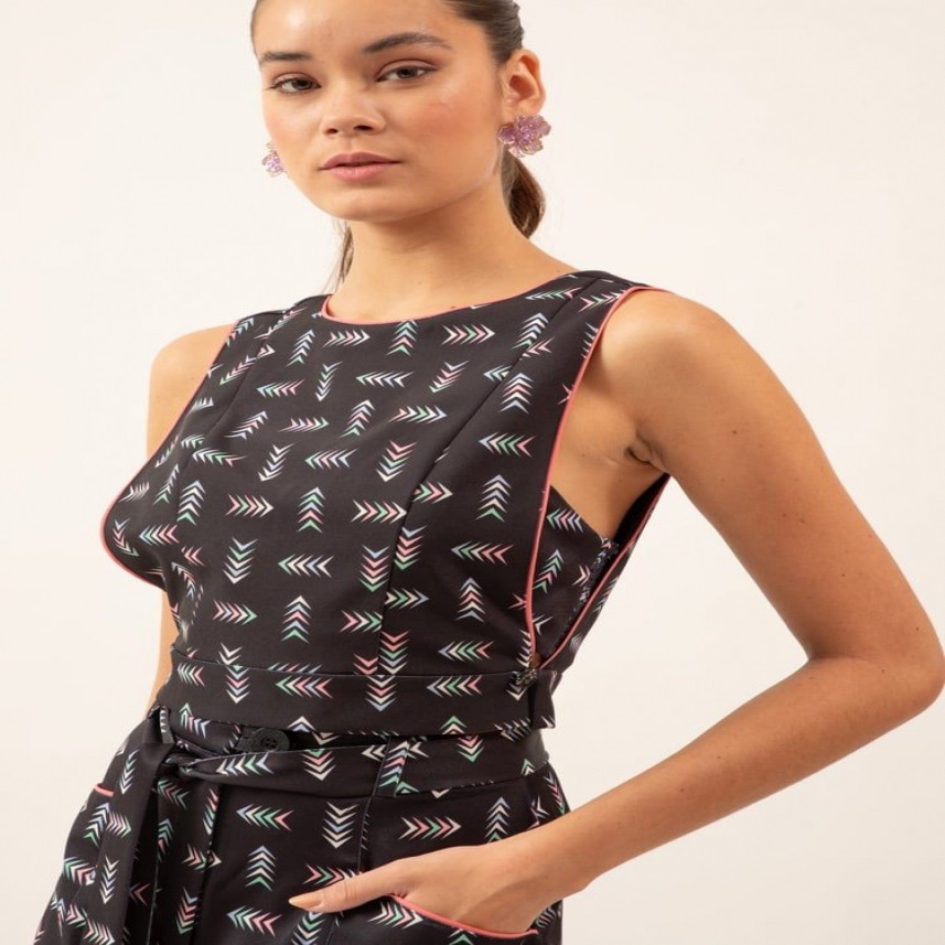 BLUSA C TOP SEM MANGA AQUI ACOLA P REF. 040520000201