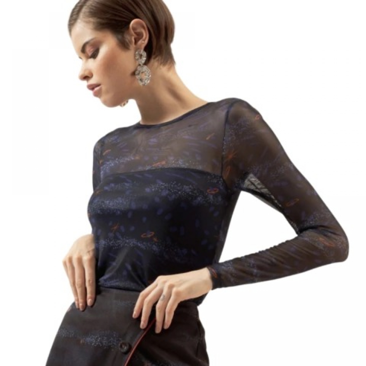 BLUSA MANGA LONGA  INTEGALACTICO TAM G REF. 040430003403