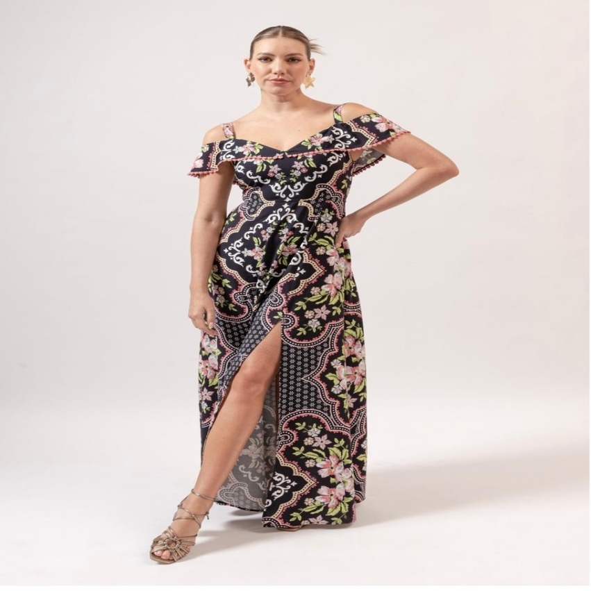 VESTIDO LONGO ARABESCO I TAM GG REF. 082530000204