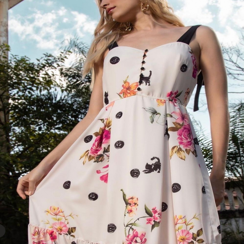 VESTIDO LONGO BUQUET DE VERAO II TAM M REF. 082427024402