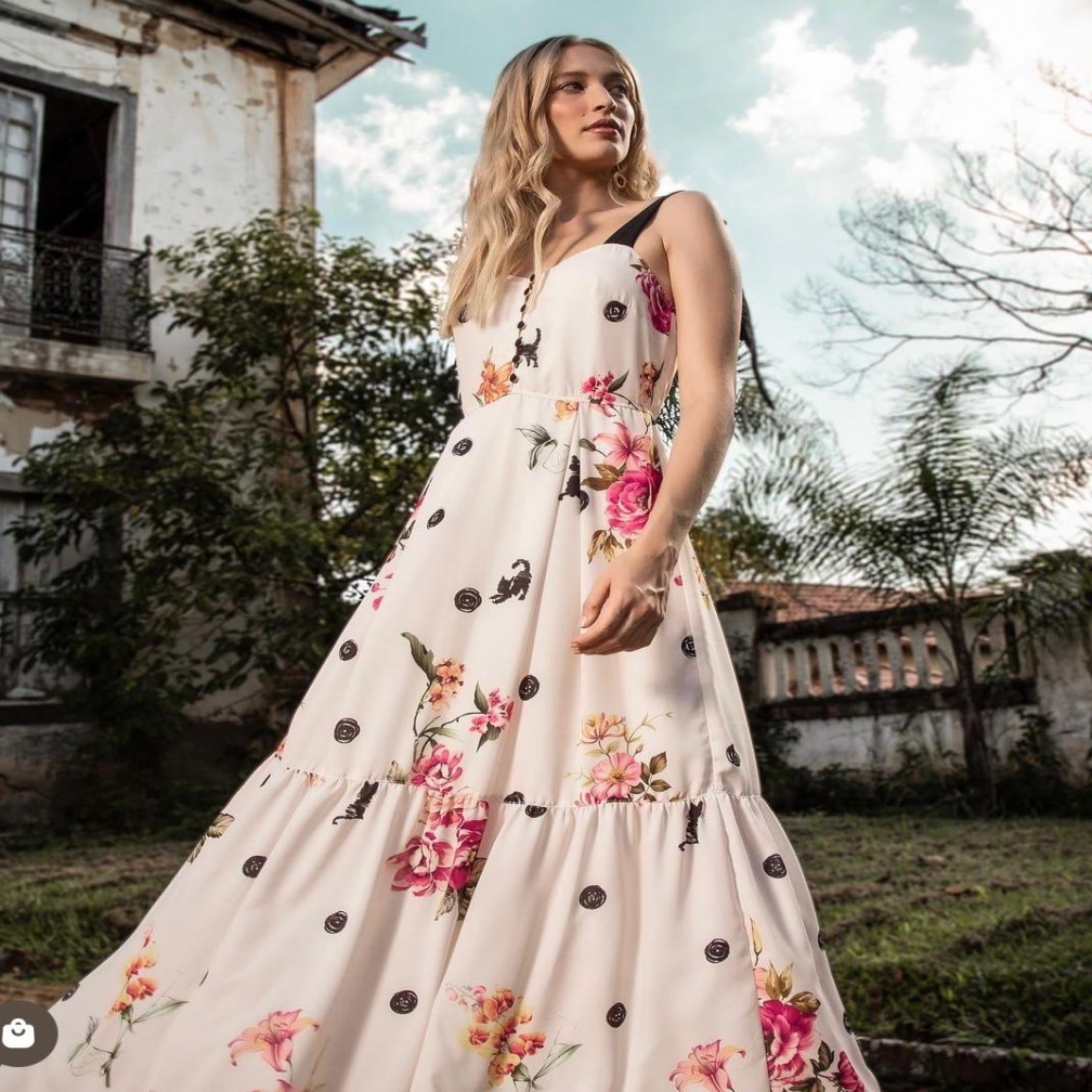 VESTIDO LONGO BUQUET DE VERÃO II TAM P REF. 082427024401