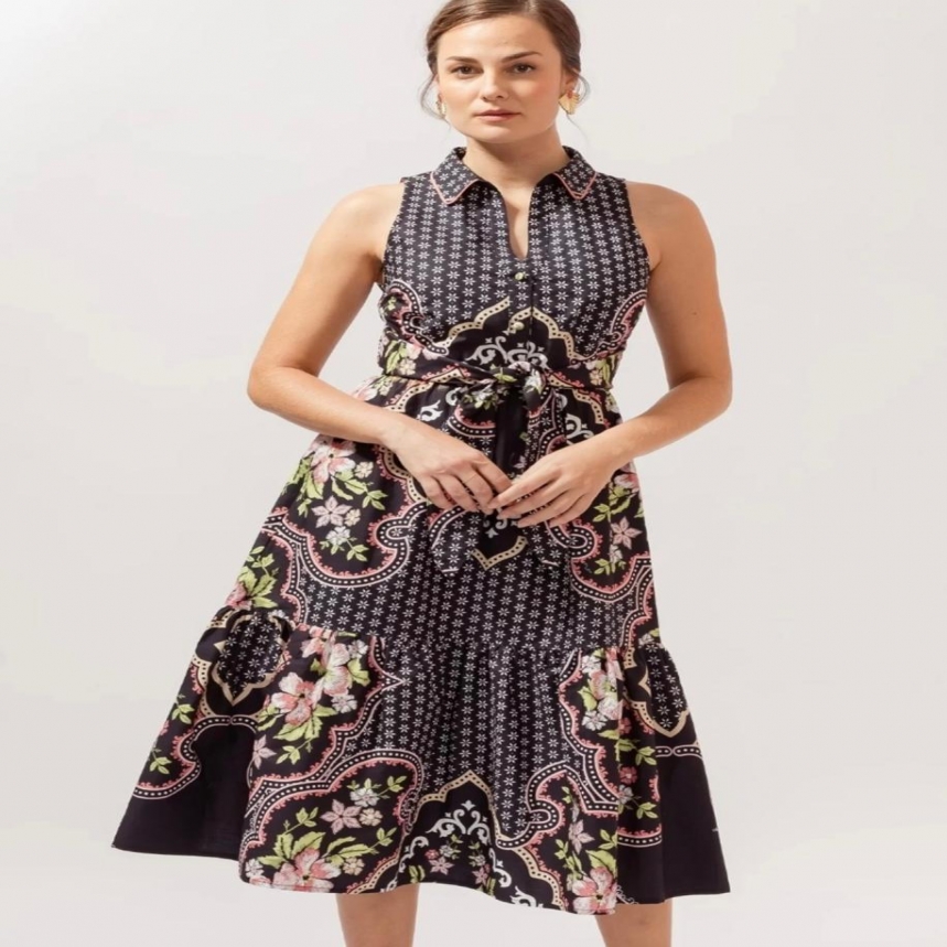 VESTIDO MIDI ARABESCO II TAM M REF. 082535000202