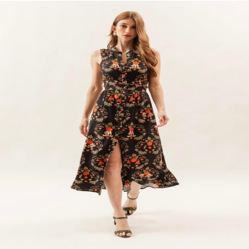 VESTIDO MIDI MODO PREGUIÇA GG REF. 082700000204