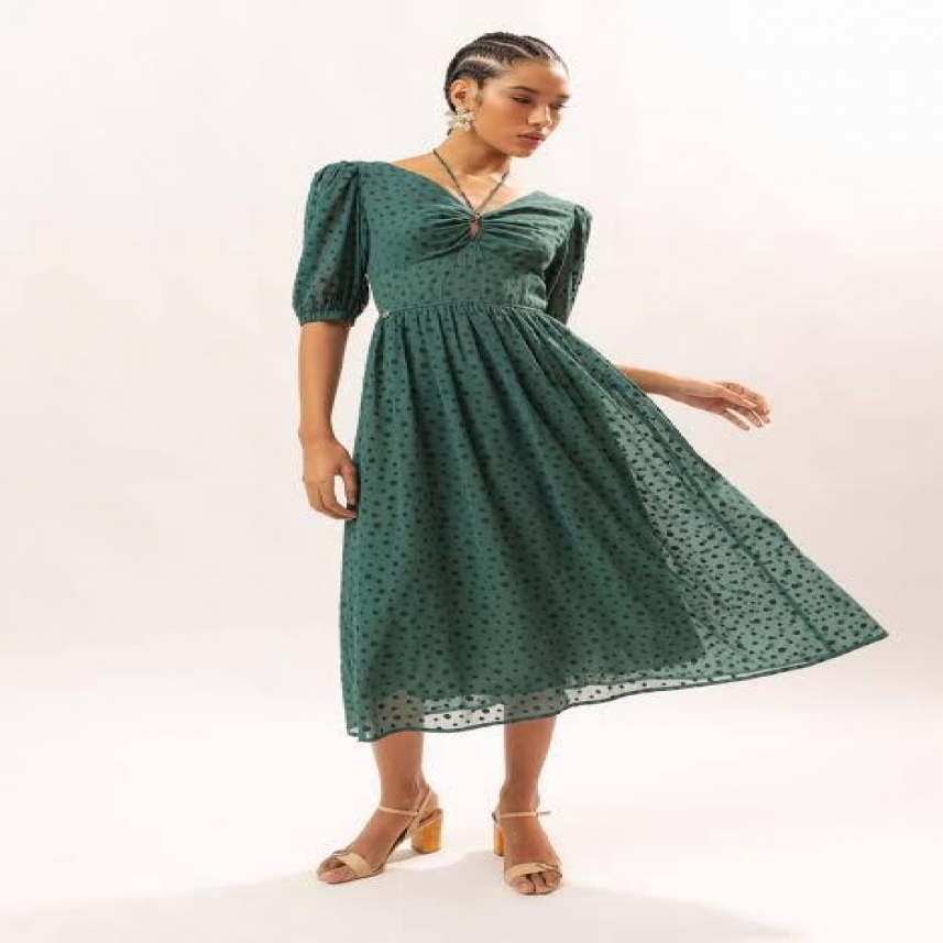 VESTIDO SUPER MIDI JARDIM SECRETO P REF. 544