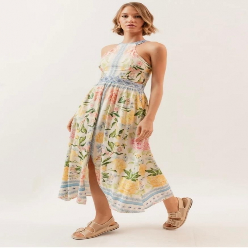 VESTIDO MIDI CRISTALEIRA M REF. 082767011002