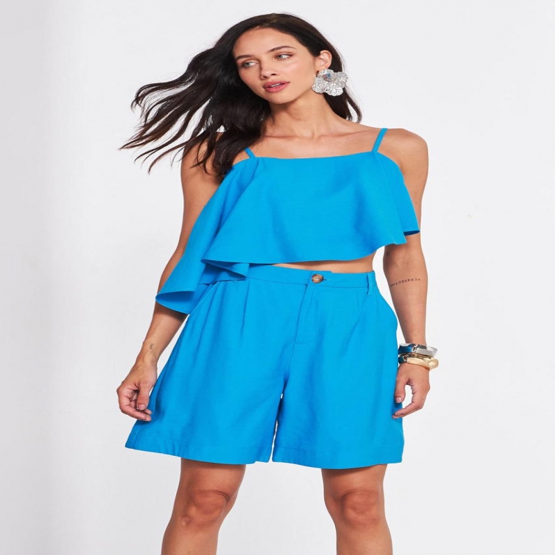 BERMUDA ALFAIATARIA AZUL TAM 42 REF. 7727442