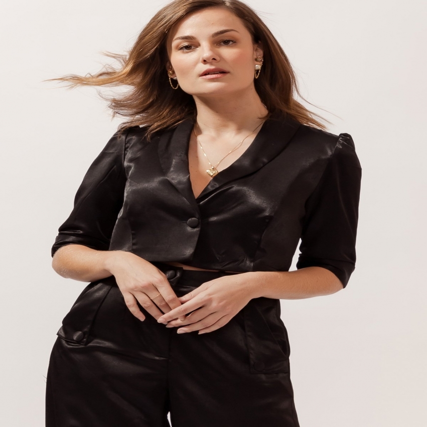 BLAZER CHEIRO DE MATO PRETO TAM G REF. 005550000203